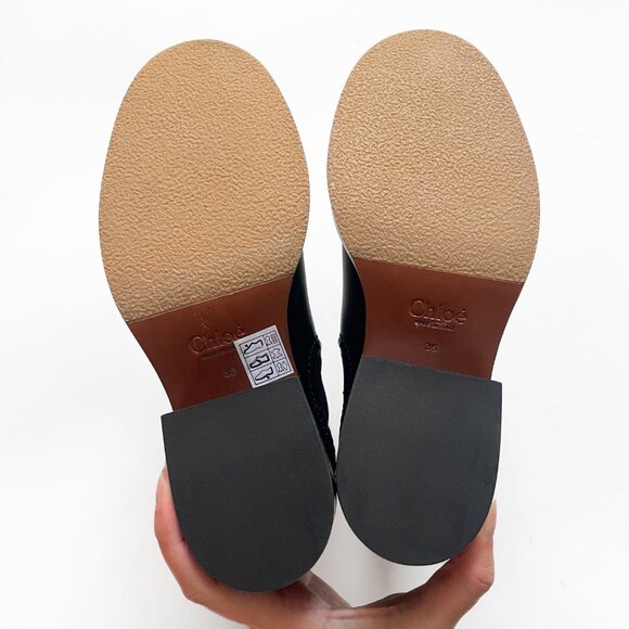 Chloe Mallo Heeled Ankle Boots Smooth Calfskin Black Size EU 36 US 6 NEW NIB - Picture 6 of 9